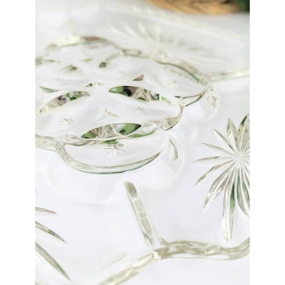 Vtg Clear Glass Square Platter Anchor Hocking EAPC 12" Deviled Egg Plate 1960s - Picture 6 of 6